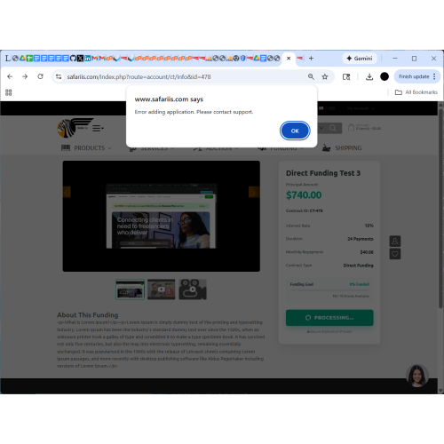 Direct Funding Test 6
